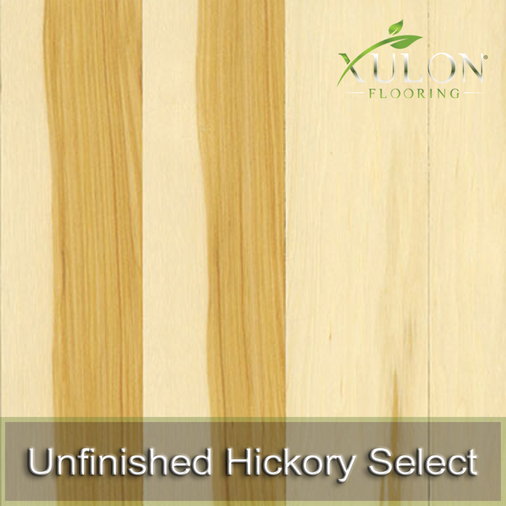 Xulon Flooring-Unfinished Hickory Select-Solid Hardwood