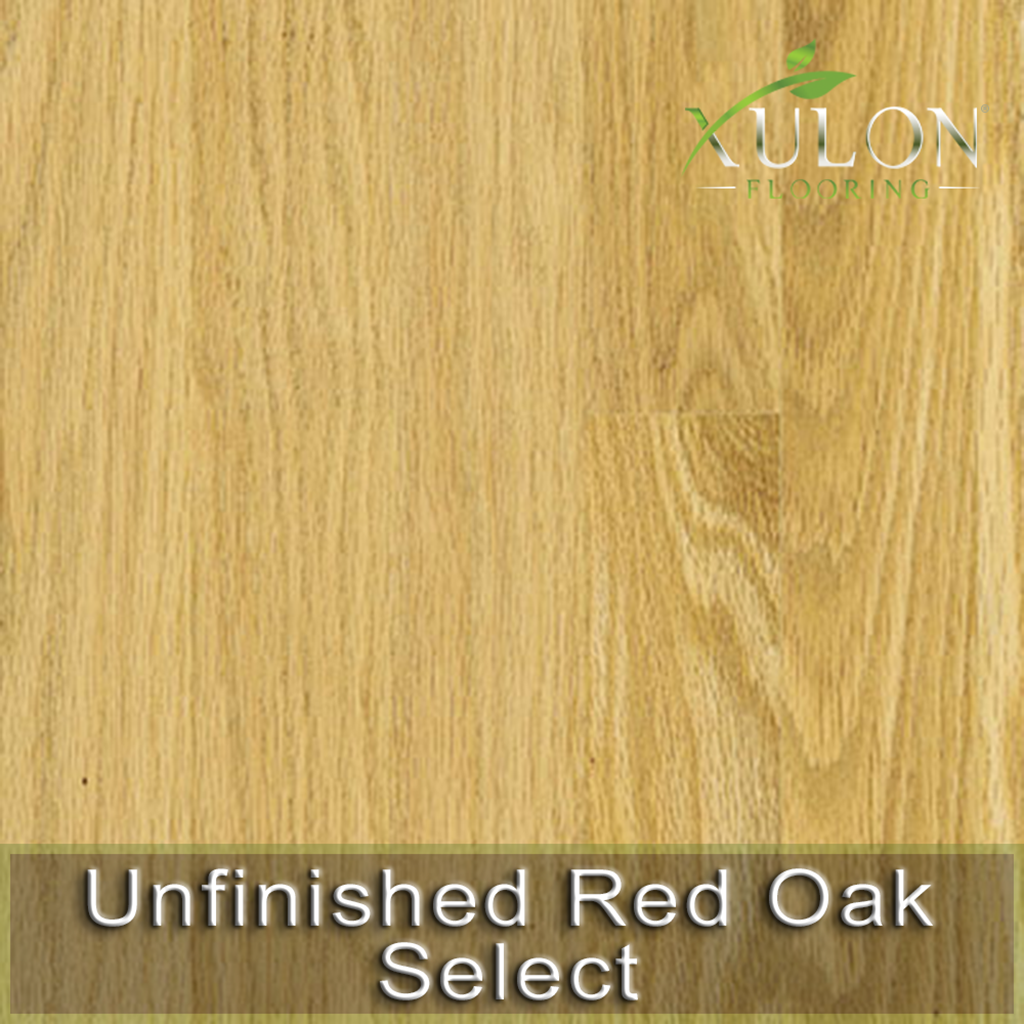 Xulon Flooring-Unfinished Red Oak Select-Solid Hardwood