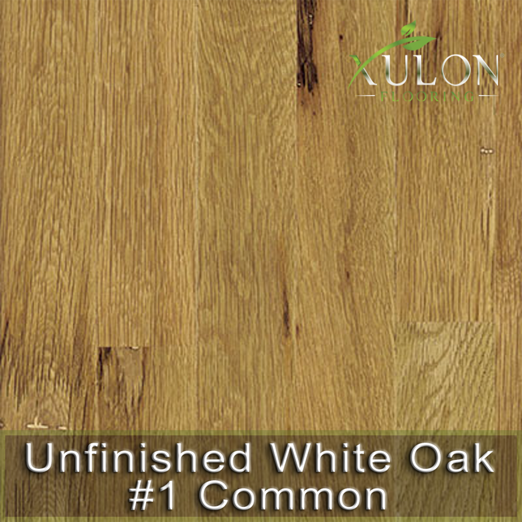 Xulon Flooring-Unfinished White Oak #1 Common-Solid Hardwood