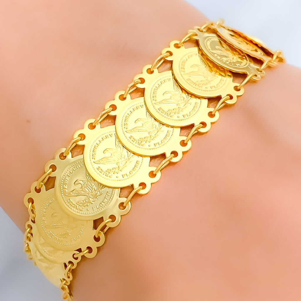 Fashionable Eagle Coin Bracelet – Andaaz Jewelers