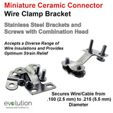 Thermocouple Connector Accessories Miniature Ceramic Wire Clamp Bracket