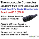 Thermocouple Connector Accessories Standard Connector Strain Relief