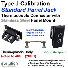 Type J Thermocouple Panel Jack
