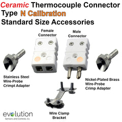 Ceramic Thermocouple Connector Accessories - Standard Size Type N Calibration