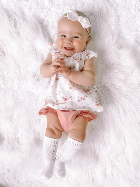 infant white knee socks