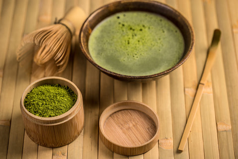matcha tea set and mixed