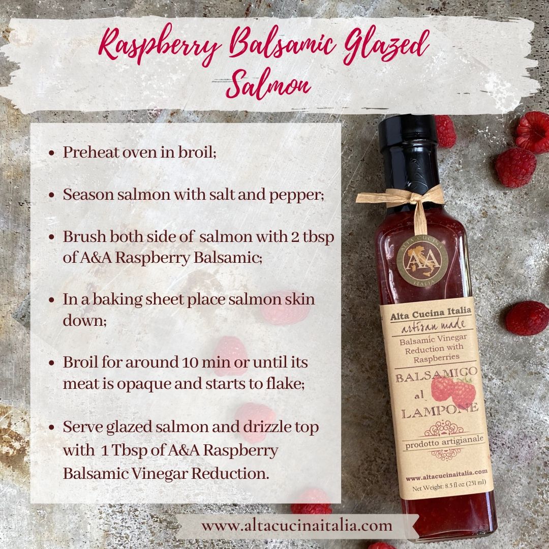 Raspberry Balsamic Glazed Salmon