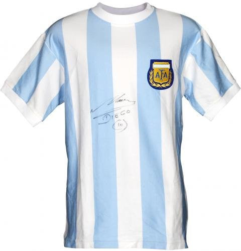 maradona autographed jersey