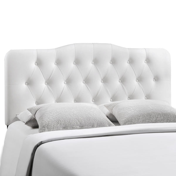 Annabel Full Vinyl Headboard - White