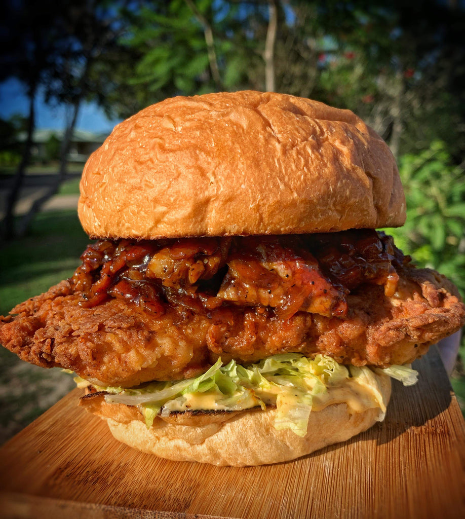 Southern Fried Chicken Sandwich w/ Bacon Jam – Lane's BBQ Australia