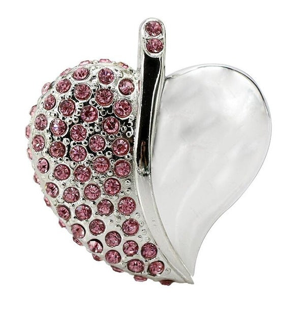 crystal leaf heart 4gb 8gb 16gb 32gb 64gb jewelry metal usb