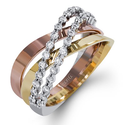 Simon G. 18 Karat Two-tone 0.48 Carat Diamond Ring