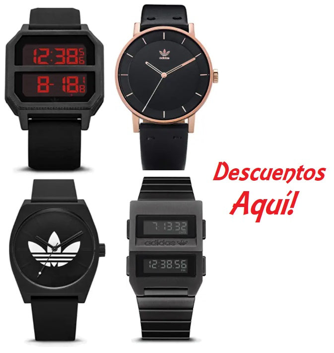 usuario Logro hoja ☛ Relojes Adidas negros deportivos.【Especialistas】 – Emoddern