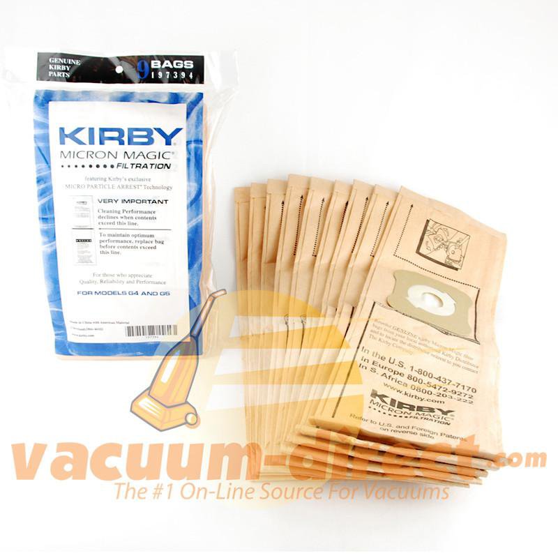 Kirby Vacuum Bags 197394 Micron Magic Vacuum Filter Bags Hoover Bags G4 G5 