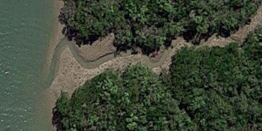 This is a gutter and channel picture from Google Earth the channel within the gutter isn't straight
