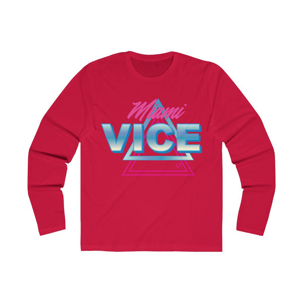 Welcome to Miami Vice Long Sleeve Red T-Shirt