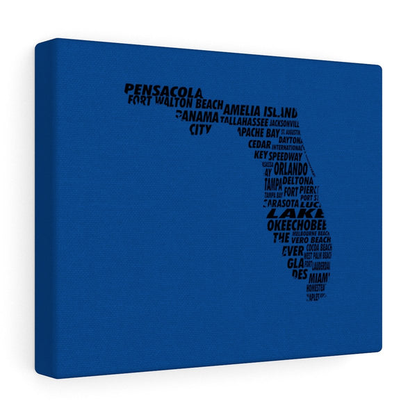 Florida City Map - Portrait Canvas