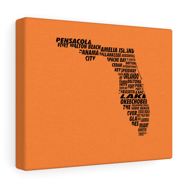 Florida City Map - Portrait Canvas