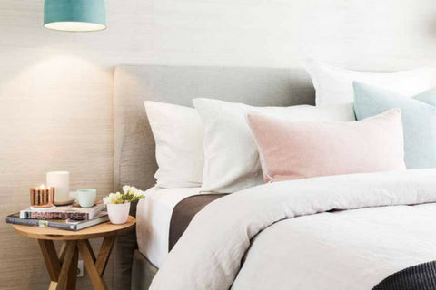 Scandinavian pastel bedroom