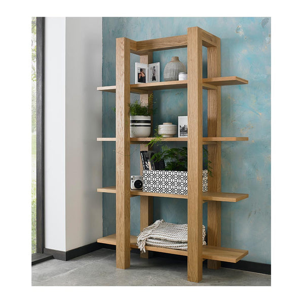 Lukas Modern Open Wooden Bookshelf The Design Edit