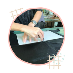 Cutting out leather in Guangzhou China