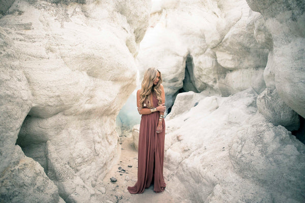 wild_tide_collective_healing_jewelry, girl in free people dress in caves