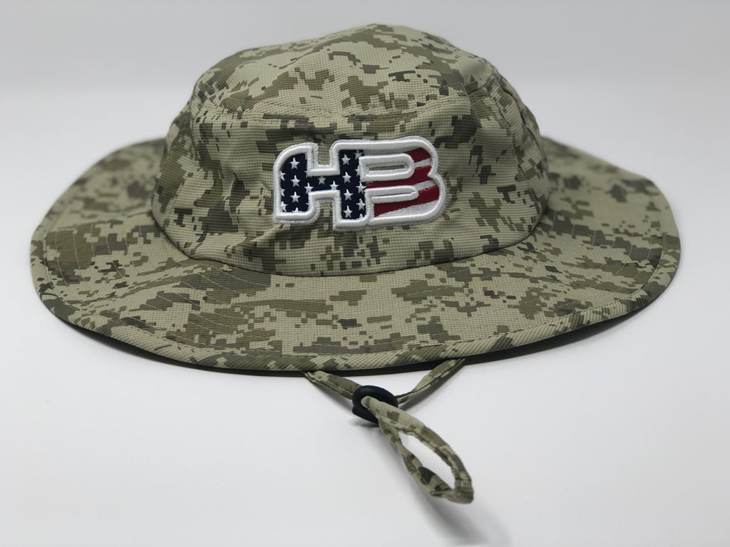 HB Sports Exclusive Pacific 1946 Boonie Bucket Cap: DESERT Camo at headbangersports.com