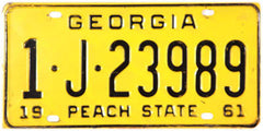 Georgia License Plates