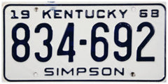 Kentucky License Plates