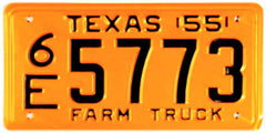 Texas License Plates