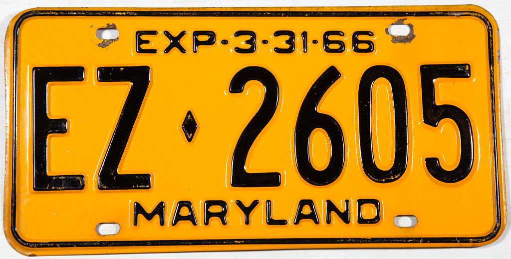 Popular Antique car license plates maryland 1950s