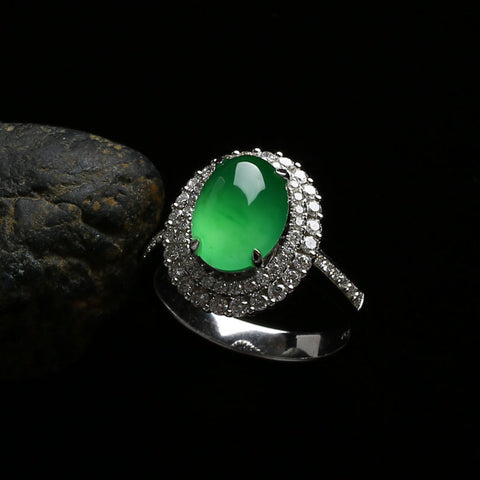 Natural jade ring jadeite ring grade A