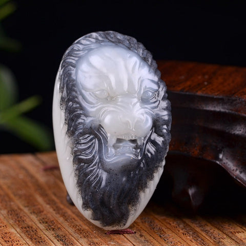 Natural jade carving Chinese Hetian nephrite collectibles carving