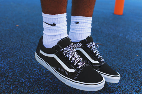 Checkered vans shoe laces