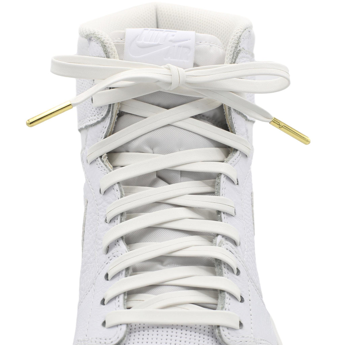 white leather laces