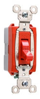 20 Amp, 120/277 VAC, 1P, Red, Nylon, Back/Side, AC Switch - Dalf-Point