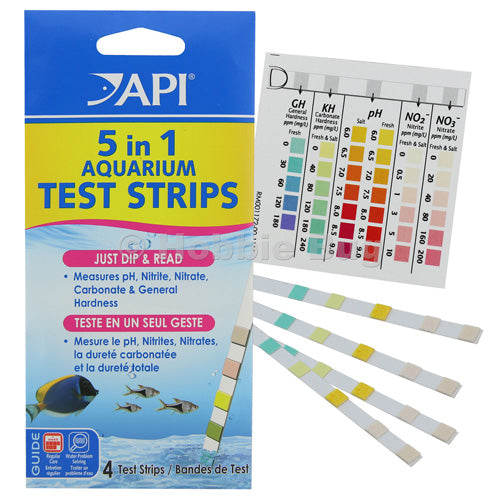 API 5-In-1 Aquarium Test Strips – Green 