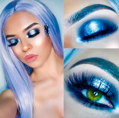 girl wearing dollbaby london lashes