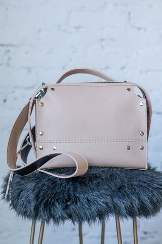 Beige Satchel with cross body strap