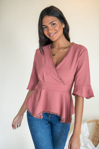 Pink Peplum Top | Shellsea