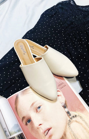 White Slip On Flats | Shellsea