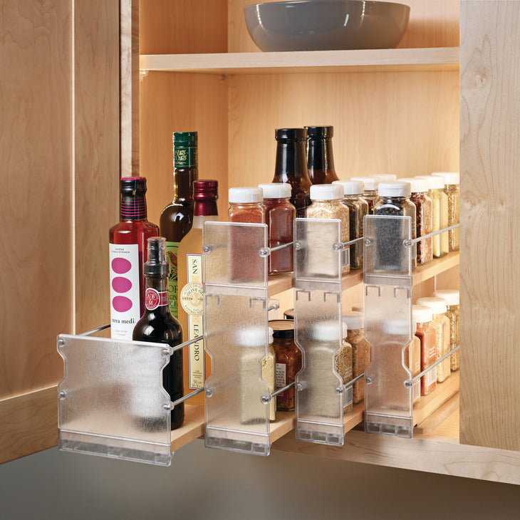 Hafele Pull-Out Spice Rack, Wooden Kitchen Cabinet Accessory – Advance