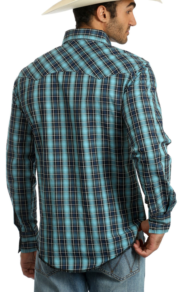 wrangler black long sleeve shirt