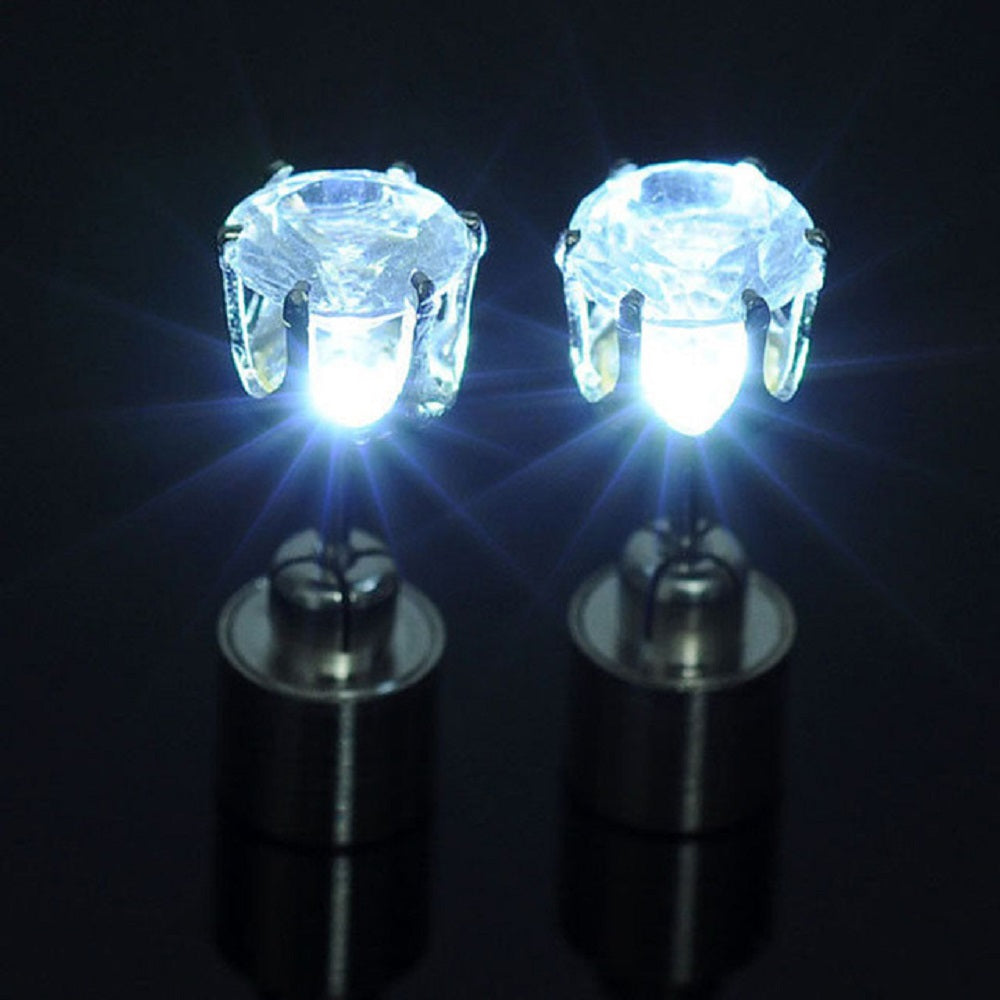 white light up earrings