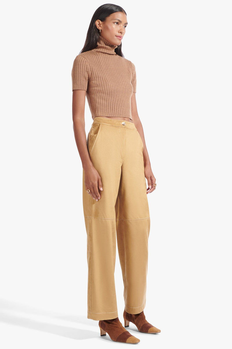 STAUD LILOU TOP | CAMEL
