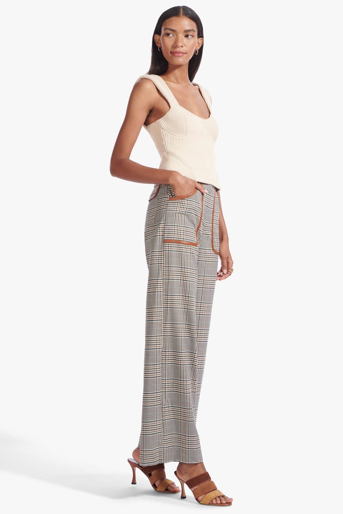 STAUD AURORA PANT | GLEN PLAID