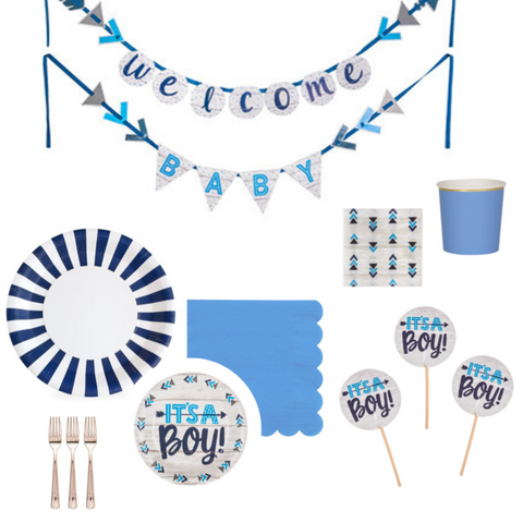 It's a Boy Baby Shower Party Supplies & Decorations 