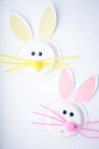 Easter Bunny Paper Plate Crafts you can do at home 