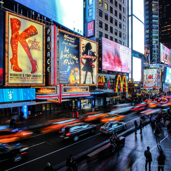 Broadway in Times Square NYC Theatre District