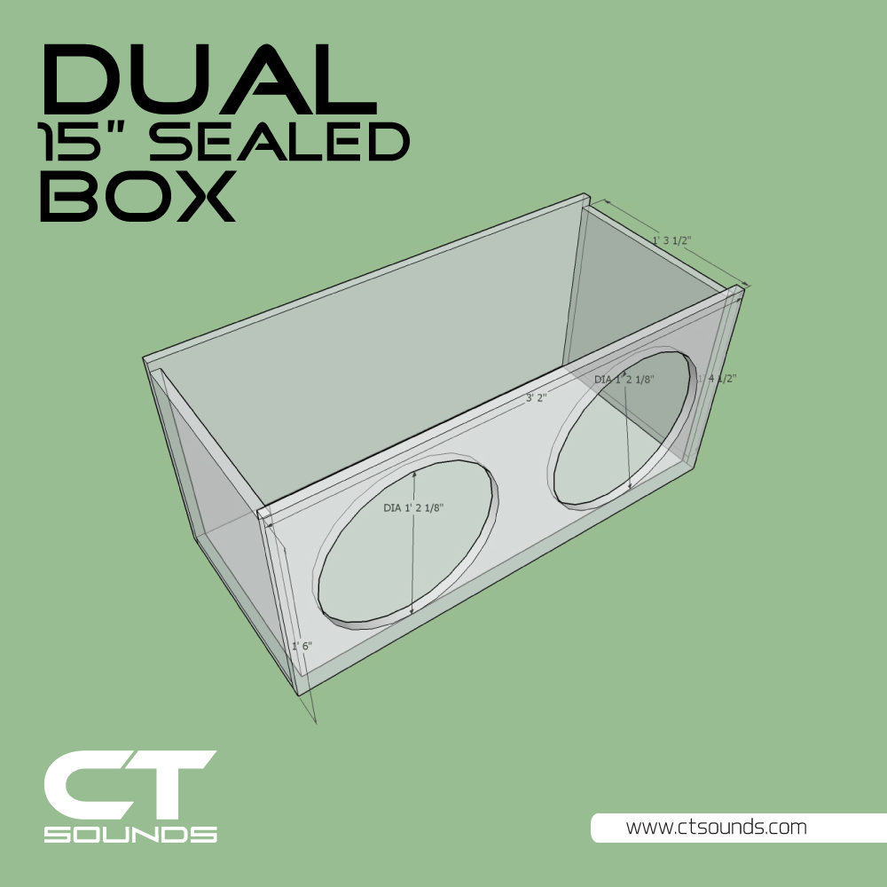 Sounds Dual 15 Inch Sealed Subwoofer Box Design – CT SOUNDS